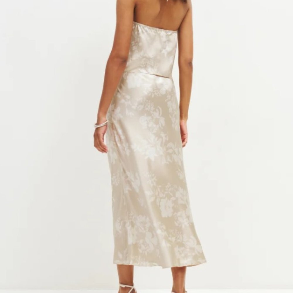 Reformation Beba 🕸Silk🕸 Two Piece | Sable 🎉SALE🎀 NEW - Picture 4 of 16